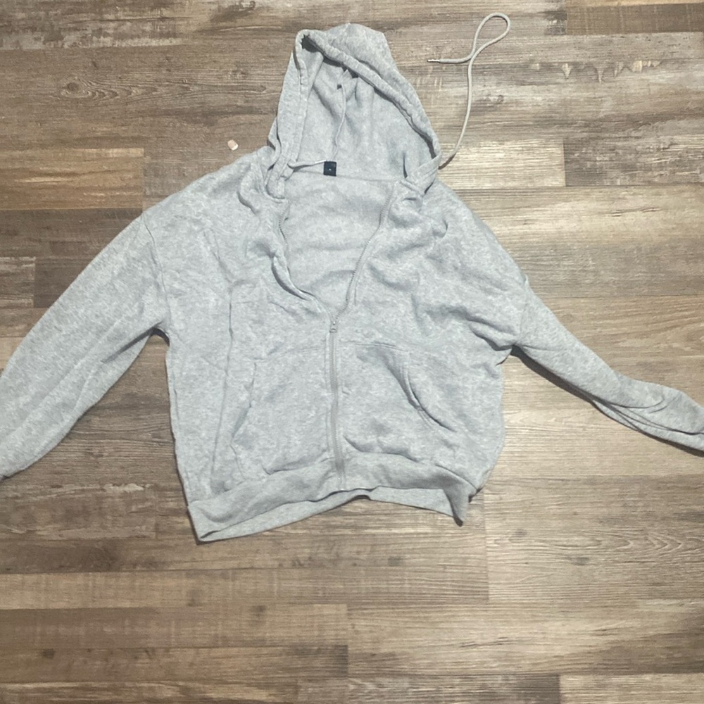 Women's large grey sip up hoodie